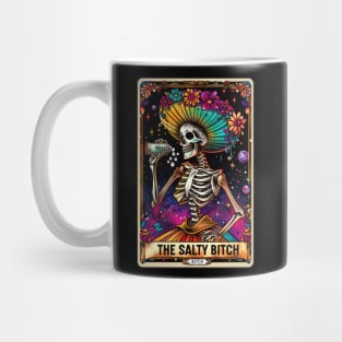 The Salty Bitch, funny skeleton tarot card Mug
